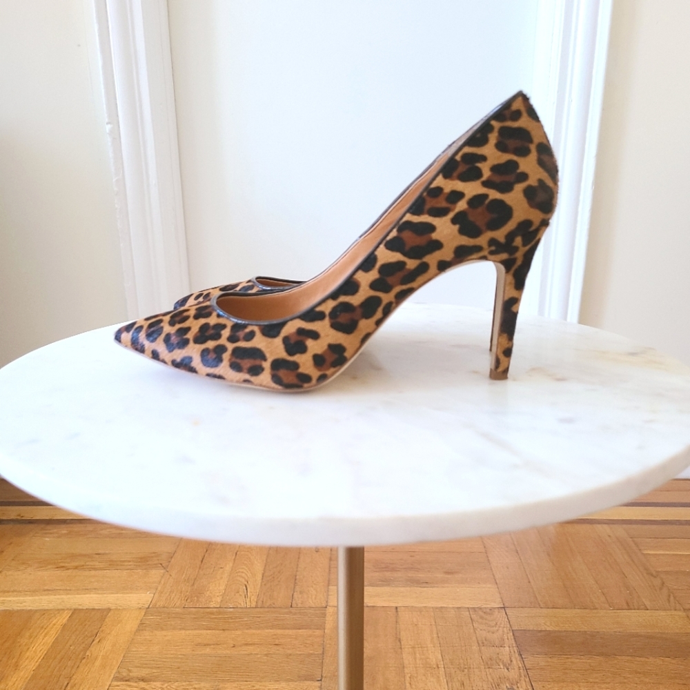 *CLEARANCE* J.Crew "Isabelle" leopard calf hair pumps
